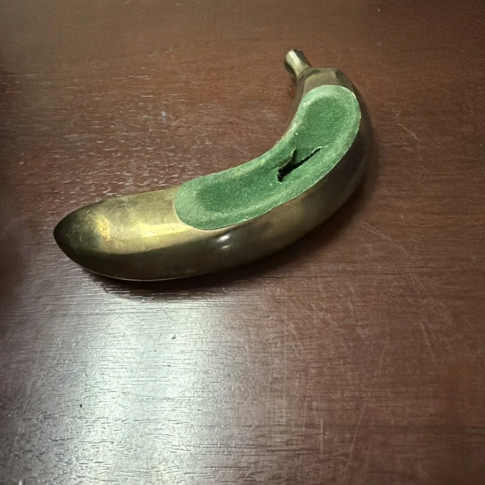Top Banana Vintage Solid Brass Paperweight 5